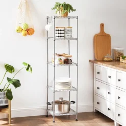 Cheap SONGMICS Étagère 5 niveaux argent Argent + Translucide