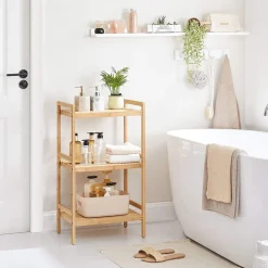 Hot SONGMICS Étagère 3 niveaux bambou