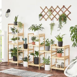 Hot SONGMICS Étagère 3 niveaux bambou