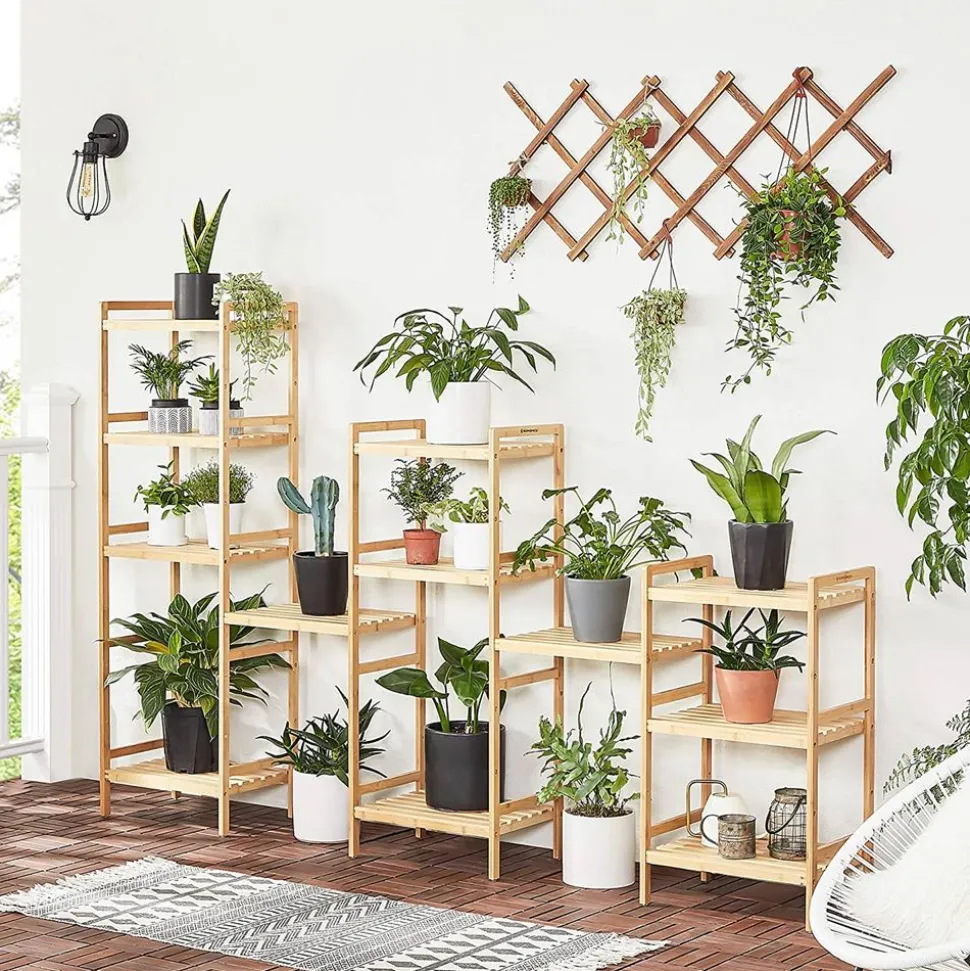 Hot SONGMICS Étagère 3 niveaux bambou