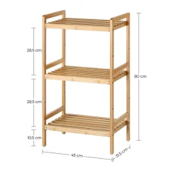 Hot SONGMICS Étagère 3 niveaux bambou