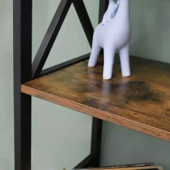 Cheap SONGMICS Étagère 4 niveaux design X Marron Rustique