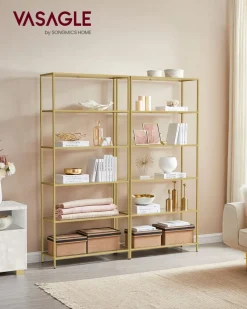 New SONGMICS Étagère 3 niveaux en métal 40 x 65 x 80 cm Noir