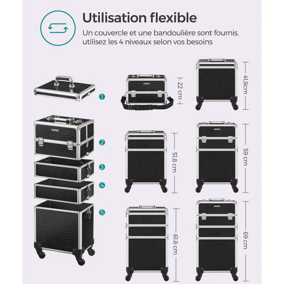 Store SONGMICS Étagère 5 niveaux industriel