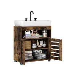 Cheap SONGMICS Étagère 4 niveaux industriel Marron Rustique