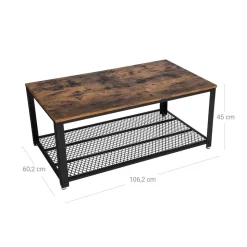 New SONGMICS Étagère 5 niveaux industriel Brun Vintage Noir