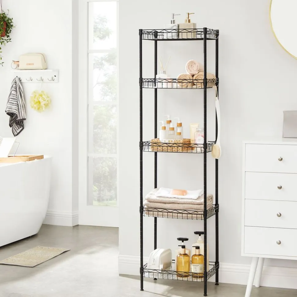 Flash Sale SONGMICS Étagère 5 niveaux métal Noir