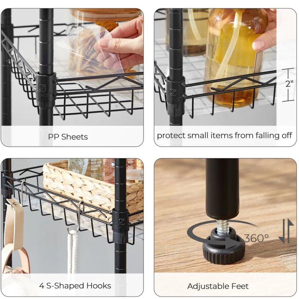 Flash Sale SONGMICS Étagère 5 niveaux métal Noir