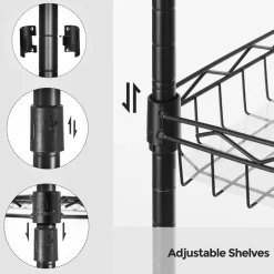 Flash Sale SONGMICS Étagère 5 niveaux métal Noir