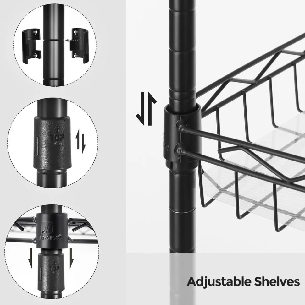 Flash Sale SONGMICS Étagère 5 niveaux métal Noir