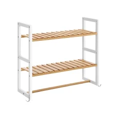 Clearance SONGMICS Étagère bambou Blanc