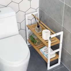 Clearance SONGMICS Étagère bambou Blanc