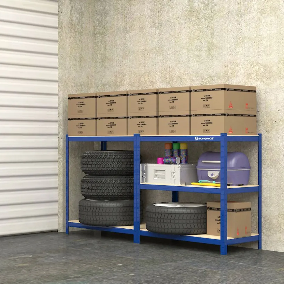 Clearance SONGMICS Étagère charge 1325 kg bleu