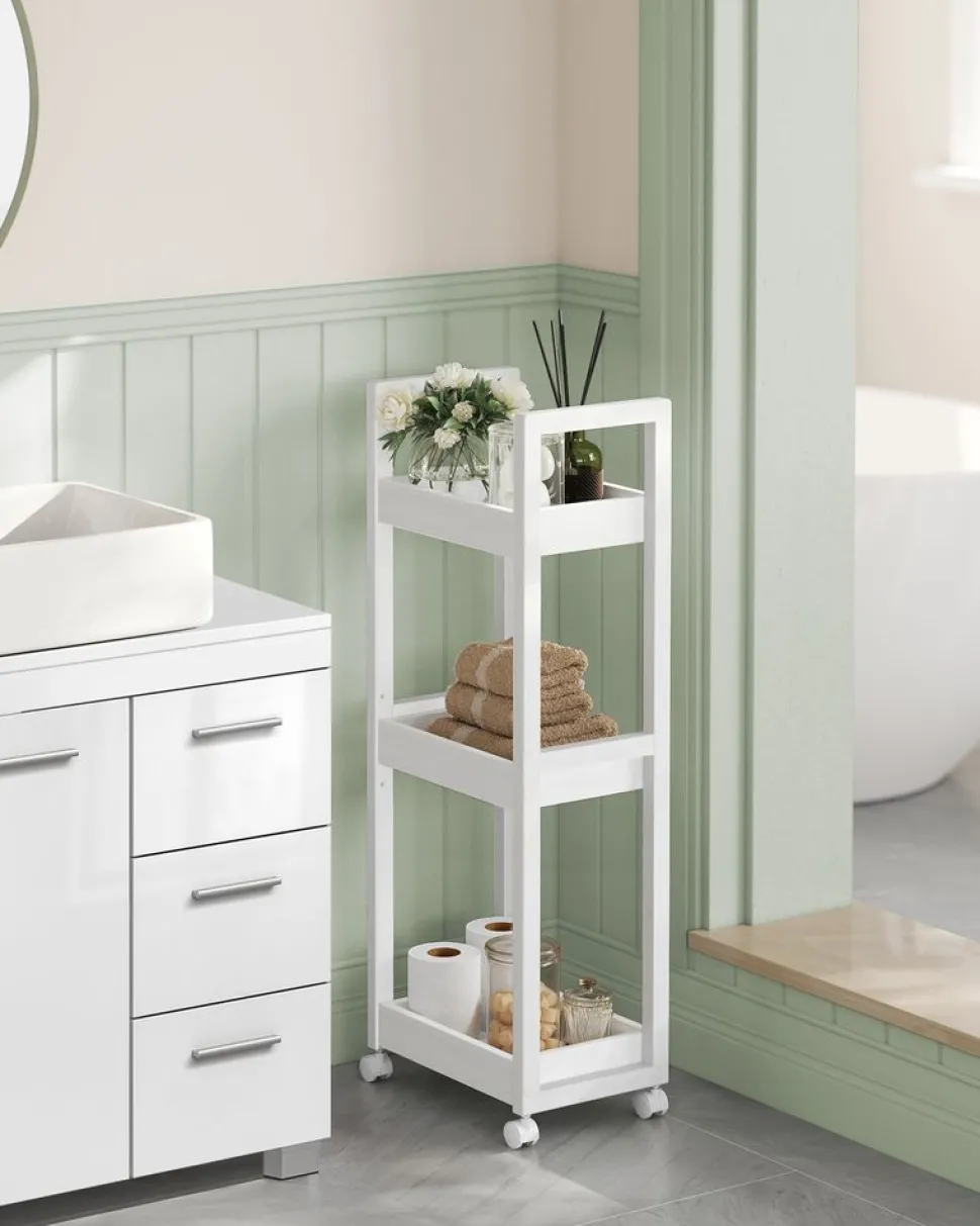 New SONGMICS Étagère chaussure 5 niveaux en métal et tissu oxford 29 x 89 x 92,5 cm 4 crochets marron rustique et noir