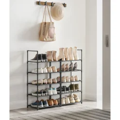 Fashion SONGMICS Étagère chaussures 10 niveaux noir