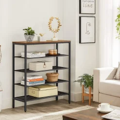 Fashion SONGMICS Étagère chaussures 5 niveaux Blanc