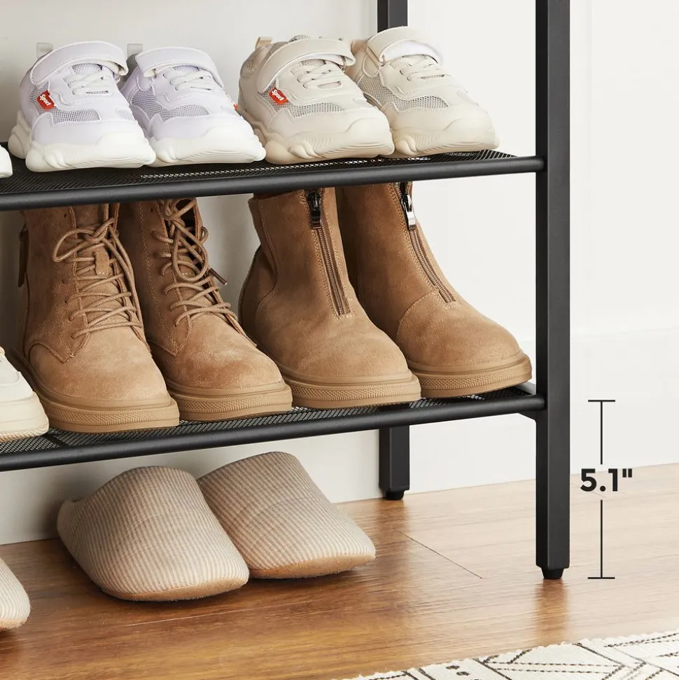 Fashion SONGMICS Étagère chaussures 5 niveaux Blanc