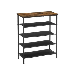 Best SONGMICS Étagère chaussures industriel Brun Vintage Noir