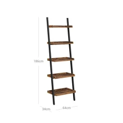 Hot SONGMICS Étagère échelle 5 niveaux Noir