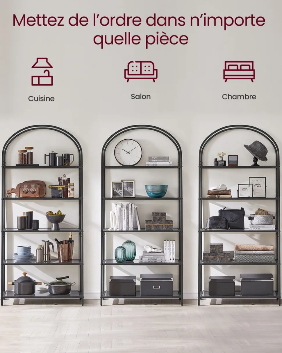 Hot SONGMICS Étagère échelle 5 niveaux industriel