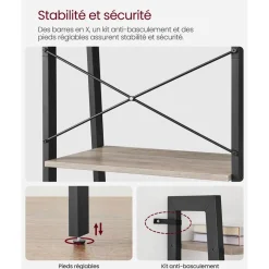 Cheap SONGMICS Étagère échelle industriel