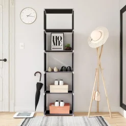 Fashion SONGMICS Étagère colonne noir