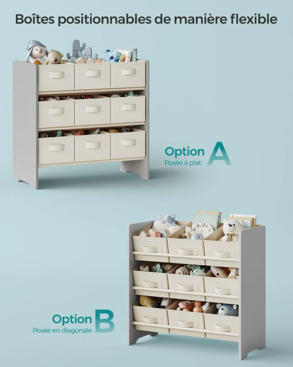 New SONGMICS Étagère d'angle à 4 niveaux gris anthracite et noir mat