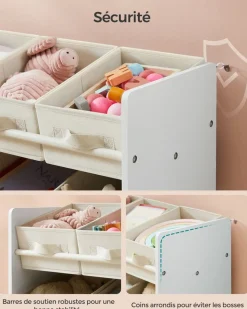 New SONGMICS Étagère d'angle à 4 niveaux gris anthracite et noir mat