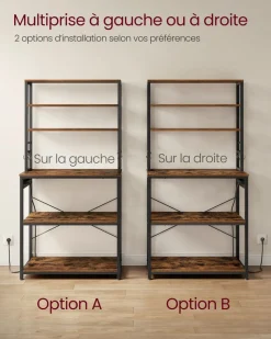 Shop SONGMICS Étagère d'angle à 5 niveaux étagère de rangement