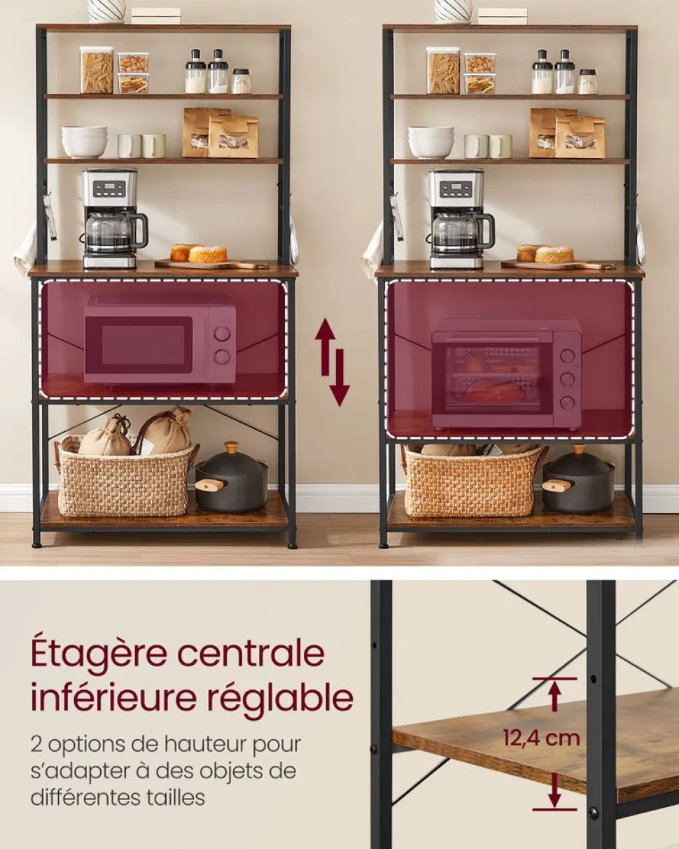 Shop SONGMICS Étagère d'angle à 5 niveaux étagère de rangement