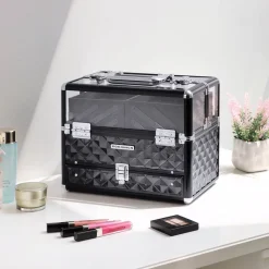 Fashion SONGMICS Étagère d'angle en verre