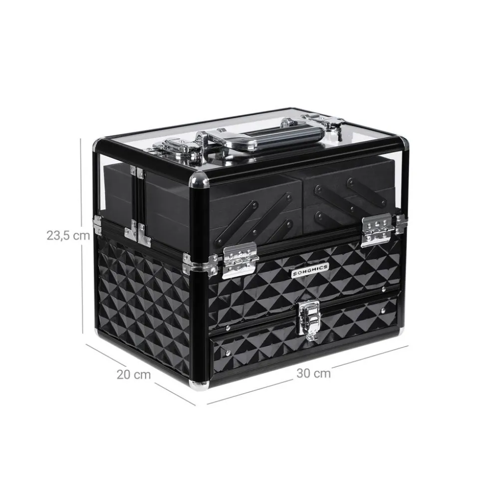 Fashion SONGMICS Étagère d'angle en verre