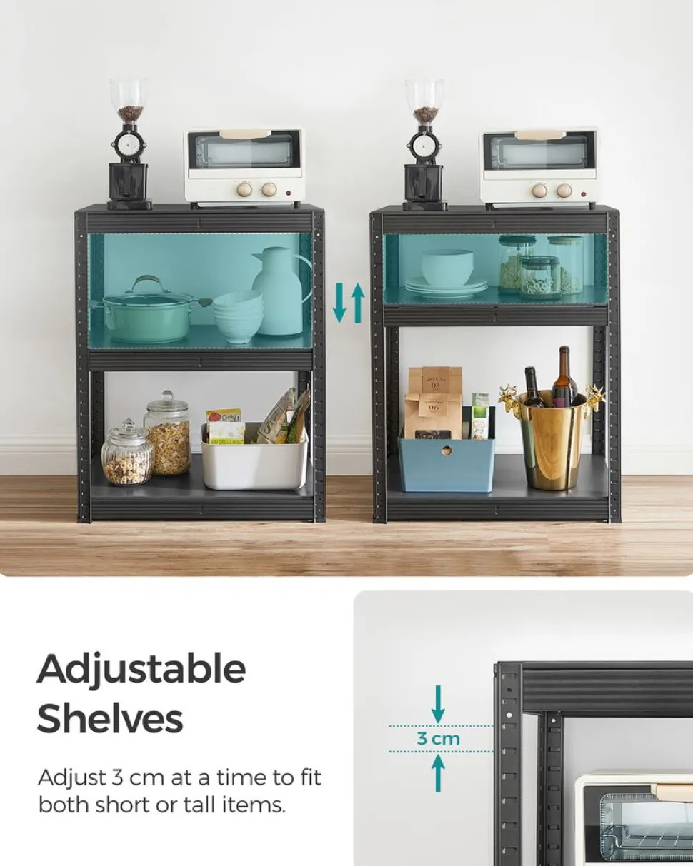 Online SONGMICS Étagère d'angle murale 5 niveaux gris