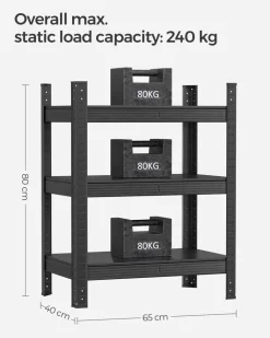 Online SONGMICS Étagère d'angle murale 5 niveaux gris