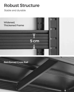 Online SONGMICS Étagère d'angle murale 5 niveaux gris