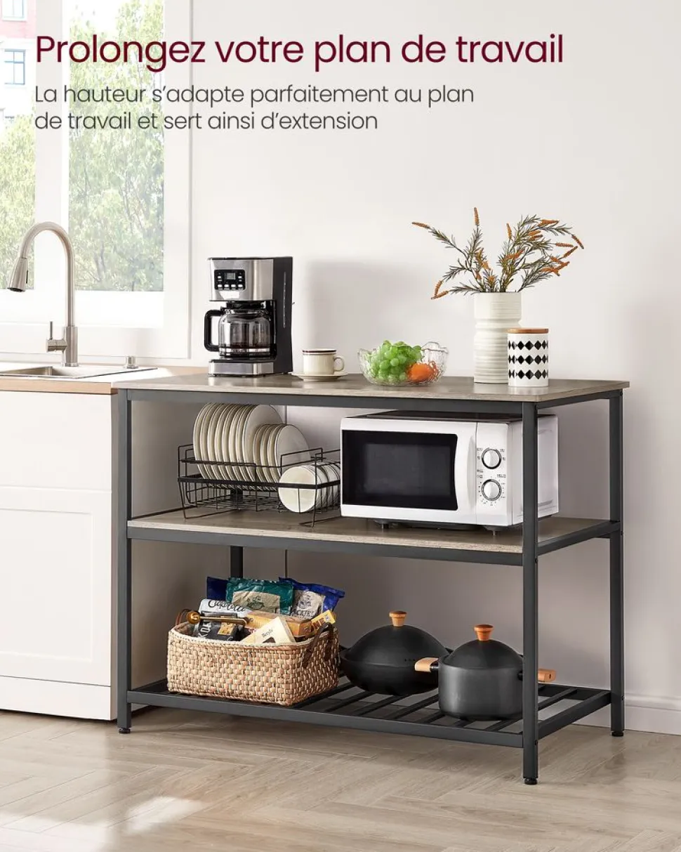 Cheap SONGMICS Étagère de cuisine à 3 étagères