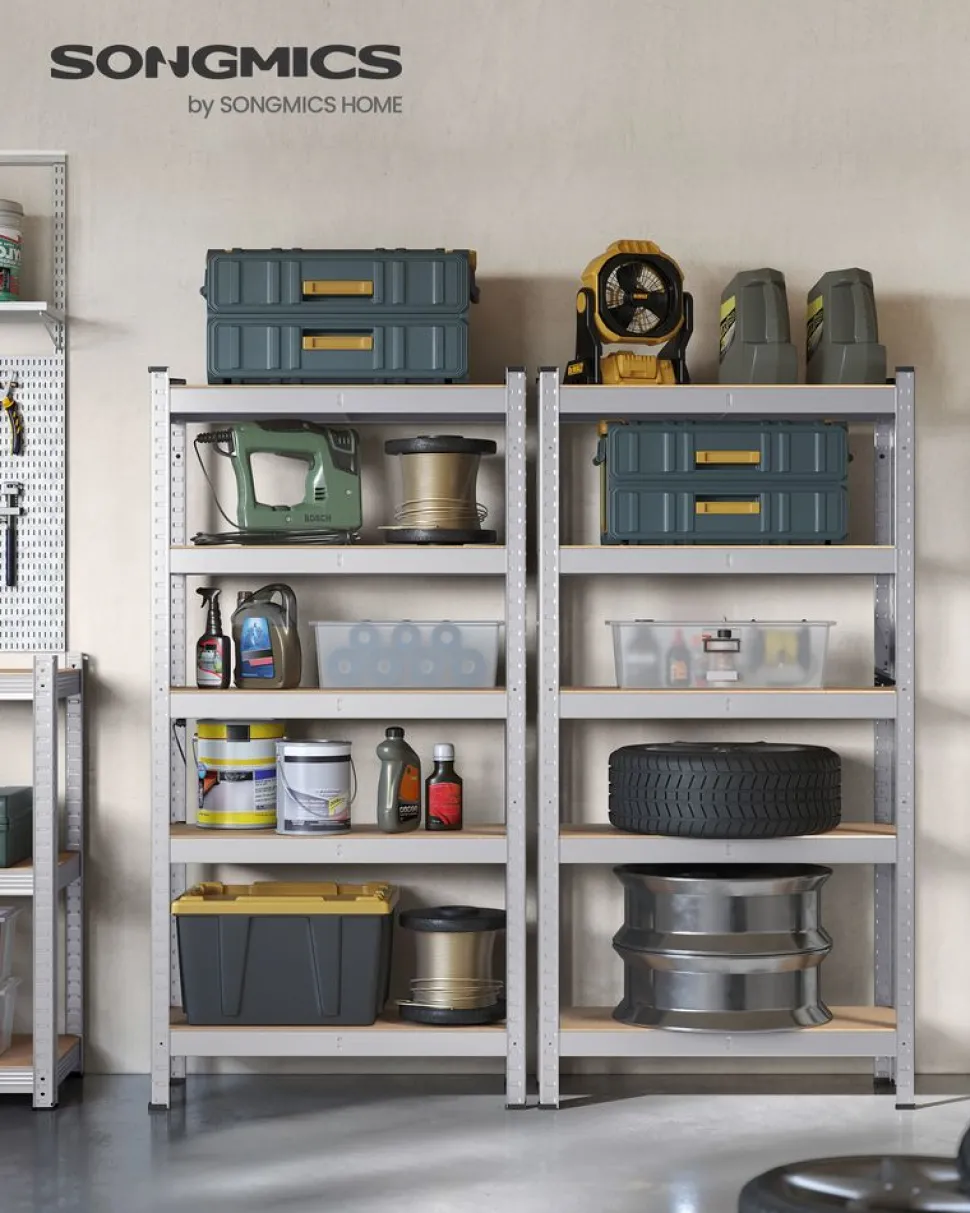 Outlet SONGMICS Étagère de cuisine industriel Brun Vintage Noir