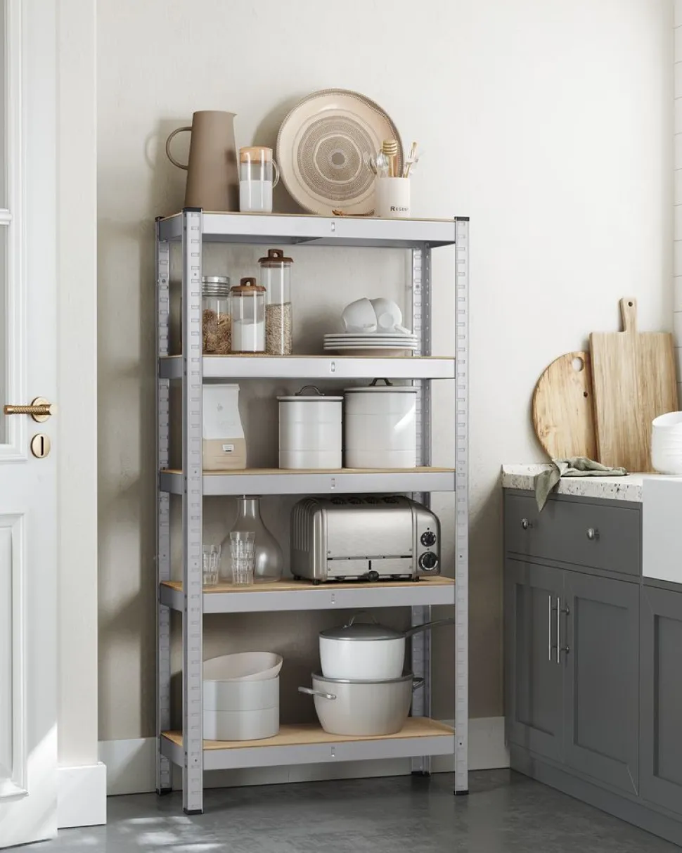 Outlet SONGMICS Étagère de cuisine industriel Brun Vintage Noir