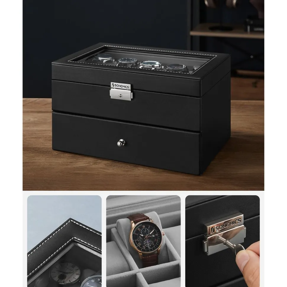 Hot SONGMICS Étagère de rangement 6 niveaux cadre en acier 30 x 80 x 186 cm marron blé et noir d'encre