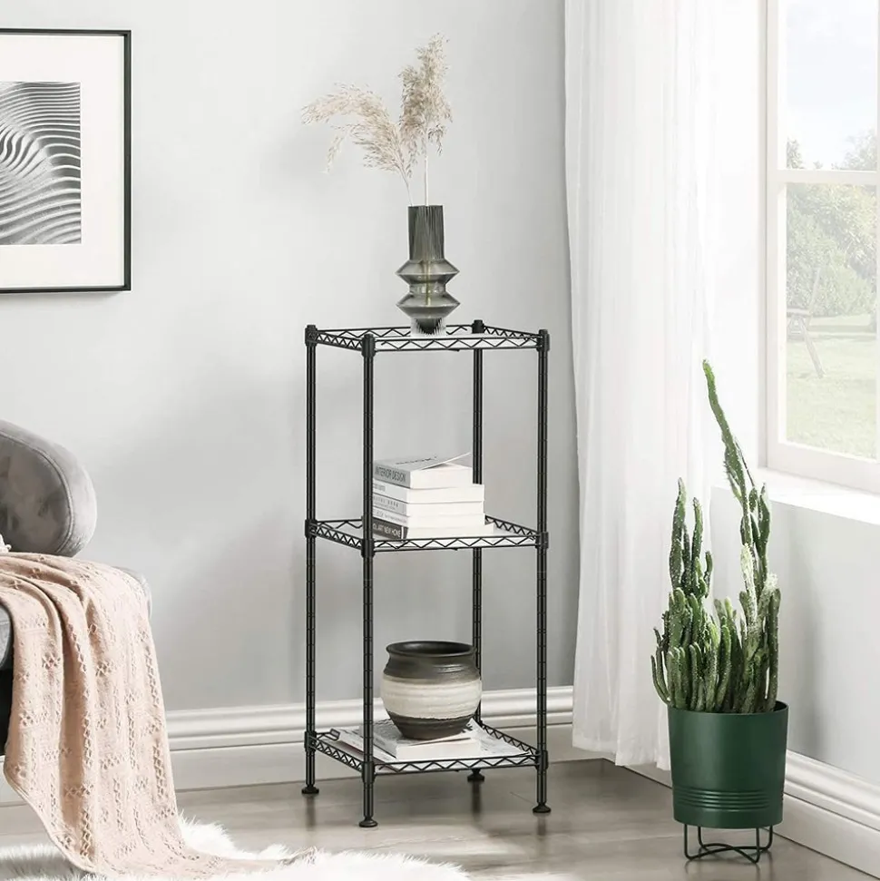 Shop SONGMICS Étagère de rangement en métal Noir
