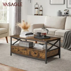 Outlet SONGMICS Étagère de toilettes Marron Rustique + Noir