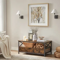 Outlet SONGMICS Étagère de toilettes Marron Rustique + Noir