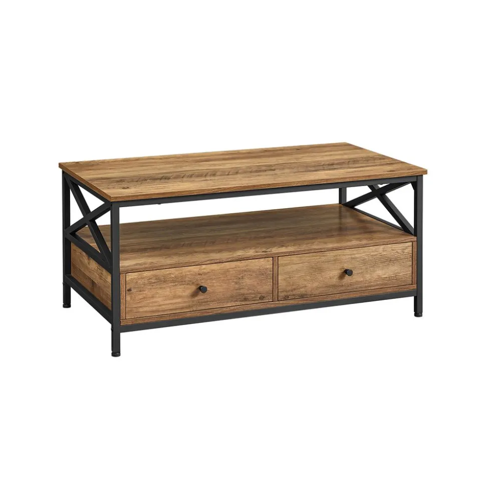 Outlet SONGMICS Étagère de toilettes Marron Rustique + Noir