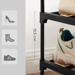 Sale SONGMICS Étagère empilable Noir