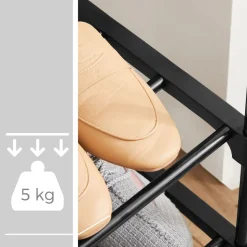 Sale SONGMICS Étagère empilable Noir