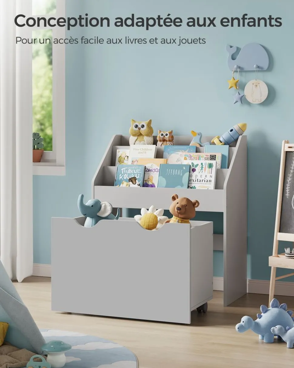 New SONGMICS Étagère en verre à 5 niveaux doré