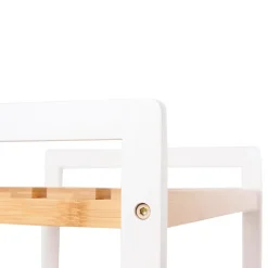 Fashion SONGMICS Étagère haute 7 niveaux bambou Blanc