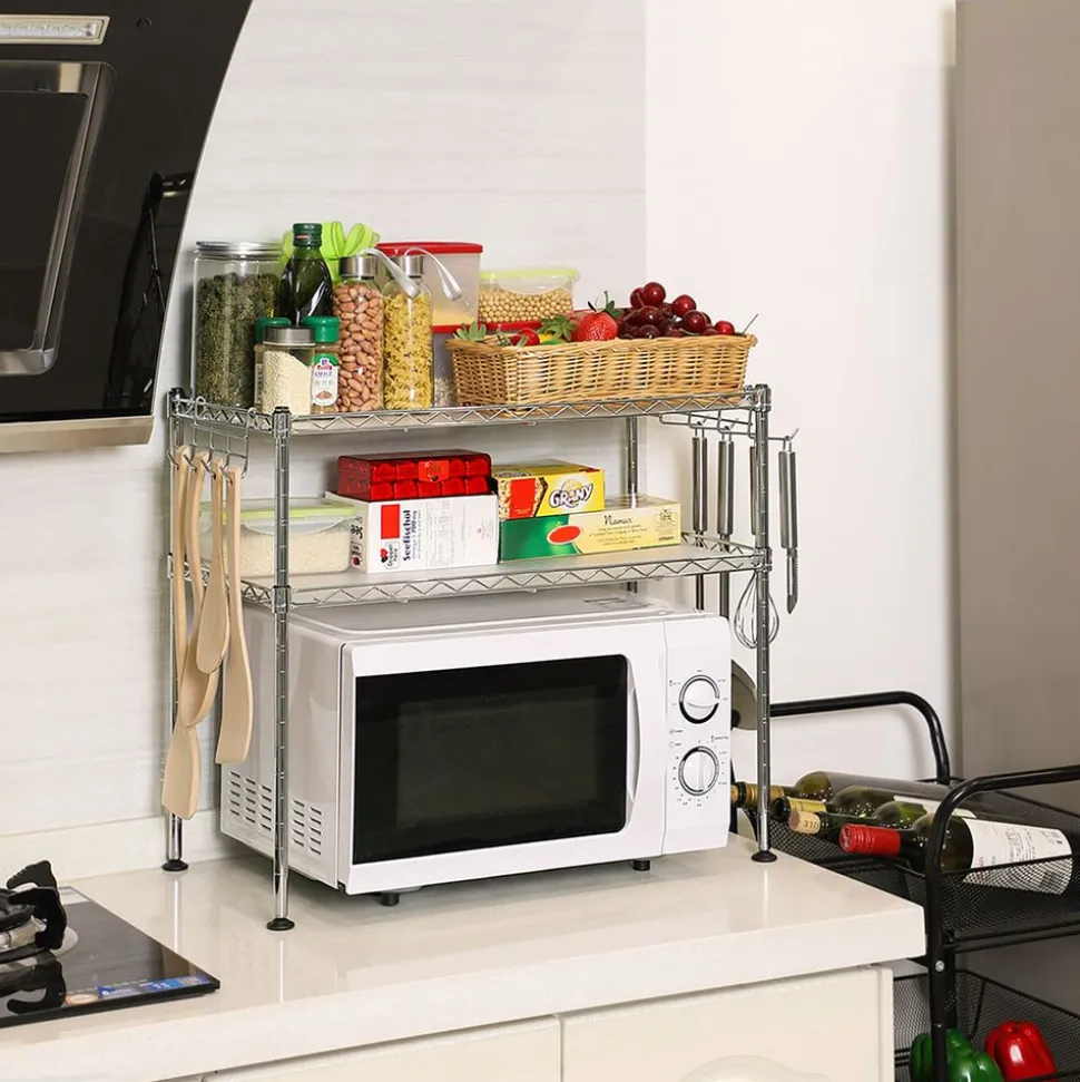 Clearance SONGMICS Étagère micro-ondes noir