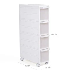 Flash Sale SONGMICS Étagère mobile 4 casiers Blanc