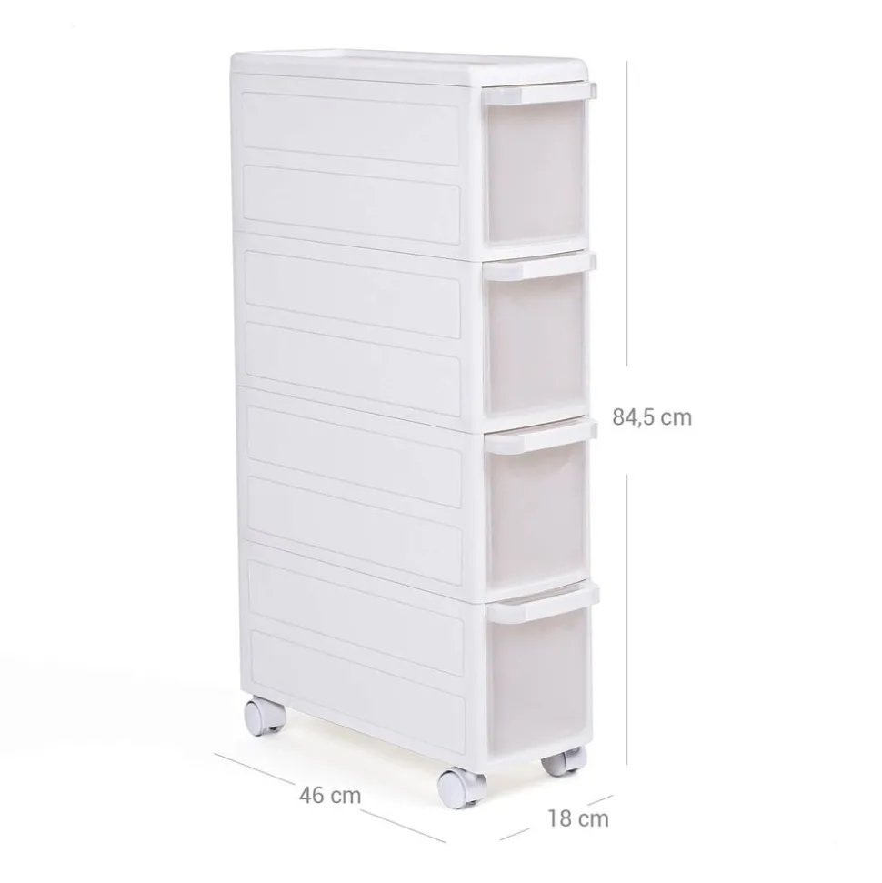 Flash Sale SONGMICS Étagère mobile 4 casiers Blanc